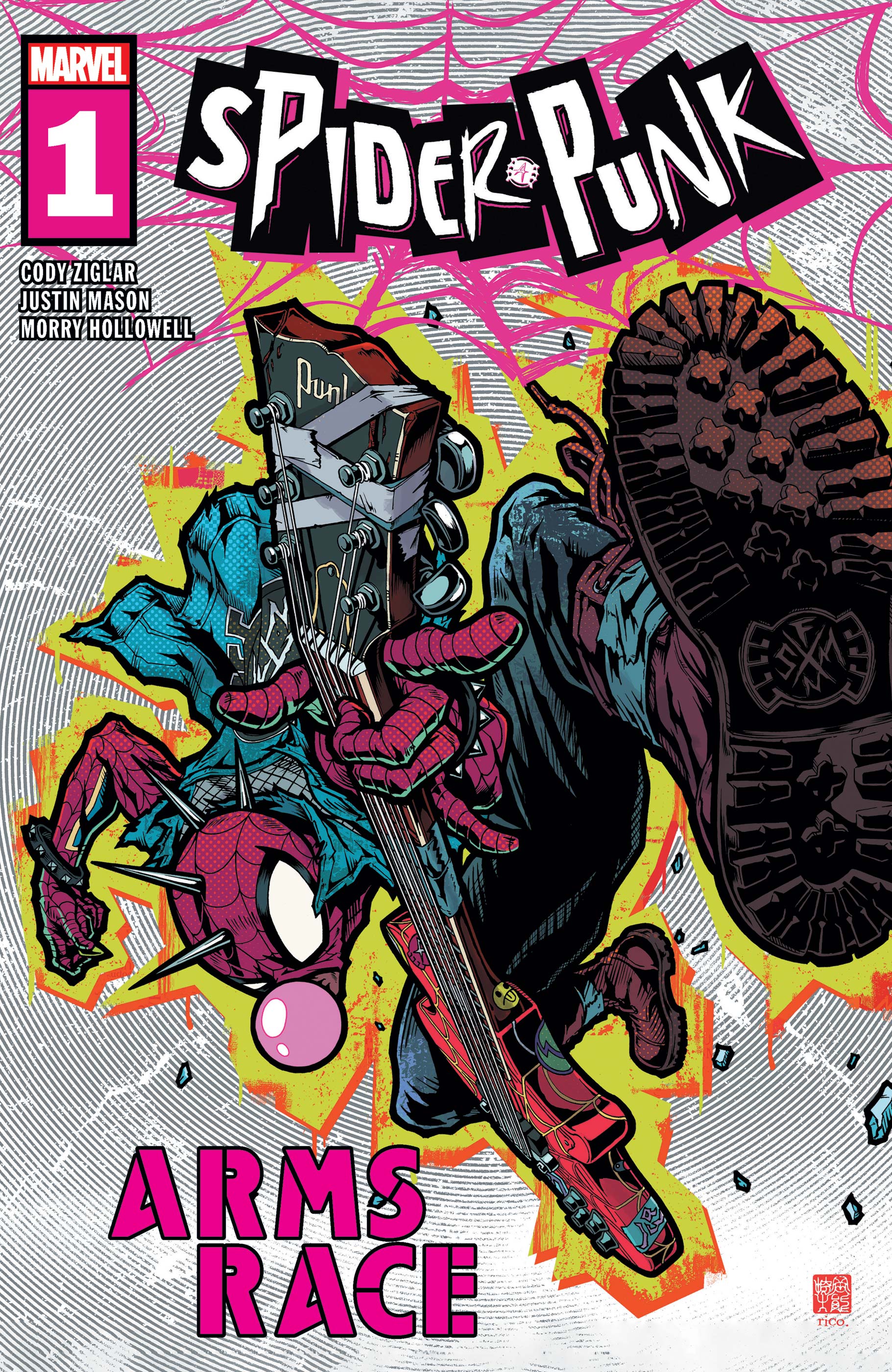 Illustration from Spider Punk Comic Series